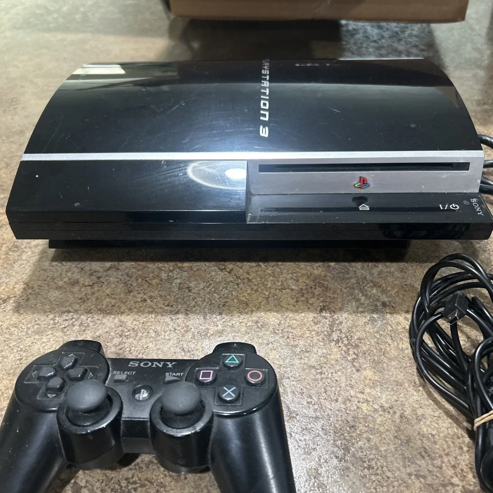 Sony Playstation 3 PS3 CECHK01 80GB Fat Console w/ Controller HDMI Tested Nice!